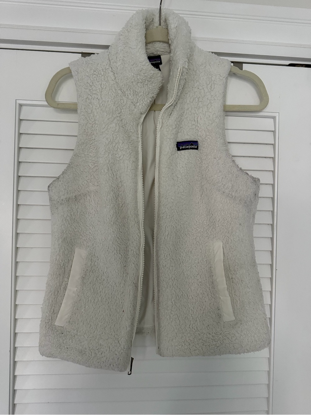 Patagonia Cream Sherpa Fleece Vest